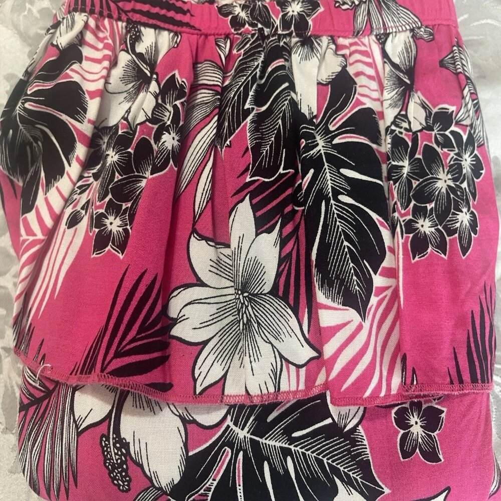 Peacocks UK 14 Bandeau Play suit Shorts 1 Piece Pink Floral - Picture 7 of 8